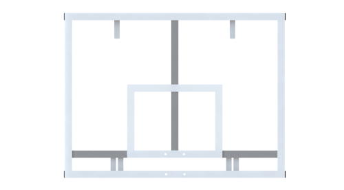 Щит баскетбольный тренировочный 1200х900 из поликарбоната 10 мм (на раме) СТ-48#2